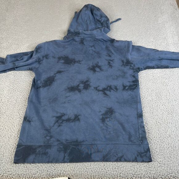 Rip Curl Hoodie Mens Medium Blue Tie-Dye Surf Logo Pullover Sweatshirt Sweater - Picture 6 of 11